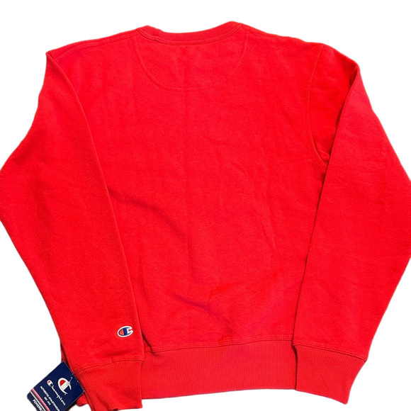 Champion Power Blend Fleece Lined Men's Red Crewneck Sweatshirt NWT - Picture 3 of 3